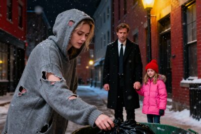 Pai solteiro encontrou mulher sem-teto revirando o lixo na véspera de Natal — O que ela disse…