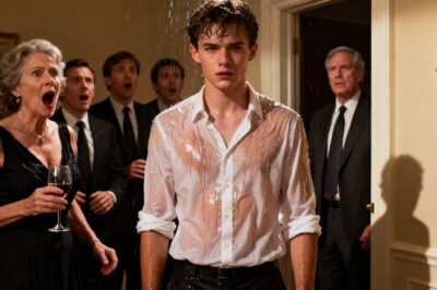 Minha madrasta jogou água no meu rosto na frente de todo mundo e gritou: “Você não é da famÃlia!” — eu nem sequer fui convidada para o aniversário do meu próprio pai. Eu apenas sorri e disse: “Você vai se arrepender disso.” Minutos depois, quando o investidor bilionário do meu pai entrou pela porta e chamou meu nome primeiro, todos na sala empalideceram — o silêncio era de arrepiar.