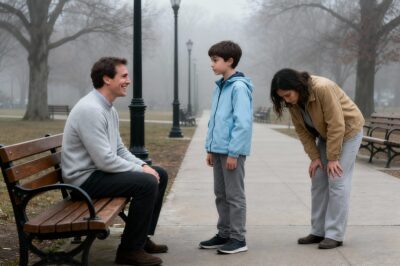 Ele pensou que ficaria sentado em silêncio, até que um menino perguntou: “Senhor, a mamãe pode descansar aqui?”