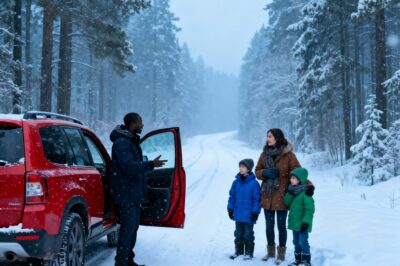 “Venha comigo… disse o homem negro — depois de ver a mulher e seus filhos sozinhos na nevasca”