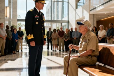 No banco, chamaram-no de falso veterano — e então um general furioso entrou.