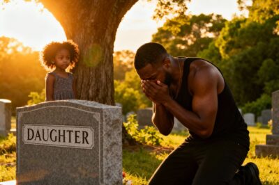 Bilionário negro chora no túmulo da filha, sem saber que ela está viva e o observando.