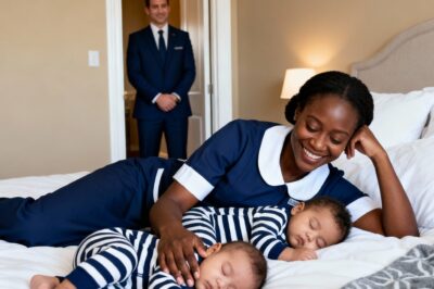 Os gêmeos do milionário viúvo não conseguiam dormir… até que a nova babá negra fez algo impensável.