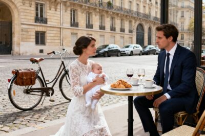 Ela ajoelhou-se ao lado da mesa na calçada, embalando o bebê. “Por favor, não quero seu dinheiro, só um instante do seu tempo.” O homem de terno ergueu os olhos do vinho, sem imaginar que as palavras dela iriam destruir tudo o que ele pensava saber.