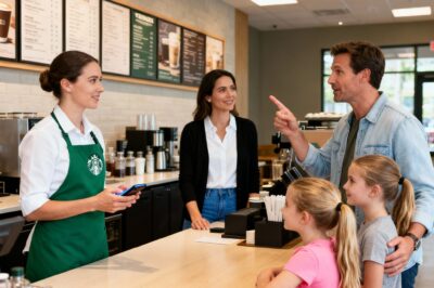 Pai solteiro usou a língua de sinais para ajudar uma mulher surda com dificuldades em uma cafeteria Starbucks — e então tudo mudou.