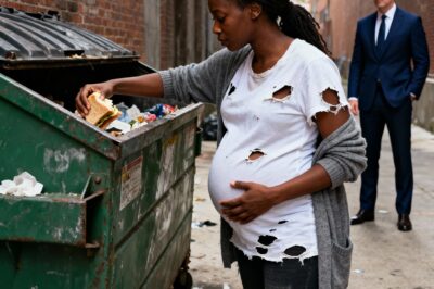 Milionário vê mulher negra grávida comendo lixo… O que ele fez em seguida mudou tudo.