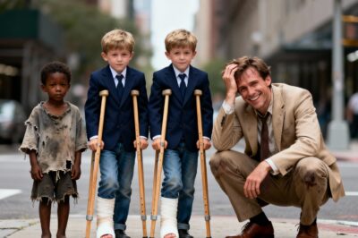 “‘Eu te adoto se você curar meus filhos’, riu o milionário — O toque simples dos meninos de rua…”