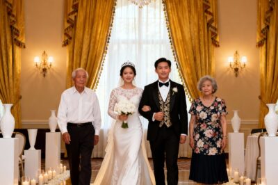 Um casal de mendigos idosos apareceu no casamento triunfal do filho; durante toda a celebração, eles permaneceram tremendo, sem serem convidados a se sentar… e o que aconteceu em seguida foi completamente inesperado.