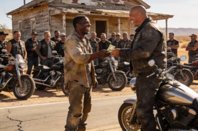 “I saw him reach into his tattered coat, his fingers trembling against the cold. The store was silent, everyone watching the biker with the leather vest as his card declined for the third time. Then, the man nobody wanted to stand next to—the one with no shoes and a coat held together by prayers—stepped forward. He didn’t say a word, just started laying damp, crumpled bills on the counter. I felt a lump in my throat because I knew those were his last dollars, and I knew exactly why the rest of us were just standing there doing nothing.”