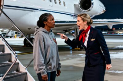 She Thought I Was The Cleaning Lady Because I Wore A Hoodie. She Told Me To Check My Trash Bags And Get In The Cargo Hold. She Didn’t Know I Owned The $75 Million Jet She Was Standing On. She Didn’t Know I Was The One Signing Her Paycheck. But She Found Out The Hard Way When She Tried To Ground My Plane On Christmas Eve. Watch How This Flight Attendant’s Racism Backfired Instantly And Cost Her Everything In A Moment Of Brutal, Instant Karma That Had The Whole World Cheering. You Won’t Believe The Ending!