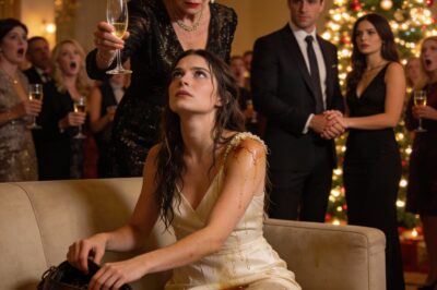 My husband waited until there were fifty people in the room to break my heart. It was Christmas morning, the tree was lit, and everyone was holding champagne. He cleared his throat, looked me in the eye, and handed me an envelope. I thought it was a gift. It was divorce papers. But that wasn’t the worst part. The worst part was seeing my mother-in-law smirk as she threw her drink in my face, and seeing my best friend—my maid of honor—standing next to him, wearing the diamond necklace I had bought for her. They thought I would cry. They had no idea what I had in my purse.