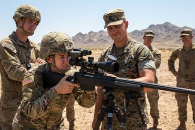 13 men missed the “impossible shot” in the Arizona desert, then the quiet woman from logistics stepped up.