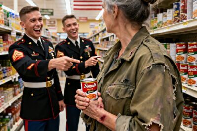 They Laughed at Her “Thrift Store” Jacket in a Texas Grocery Line, But When a Four-Star General Walked In and Dropped to His Knees in Tears, The Entire Store Went Silent as They Realized Who She Really Was.