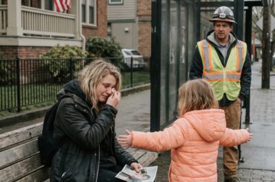 “I think you need a hug,” my 6-year-old whispered to the homeless stranger. I tried to stop her—but what happened next saved all three of our lives.