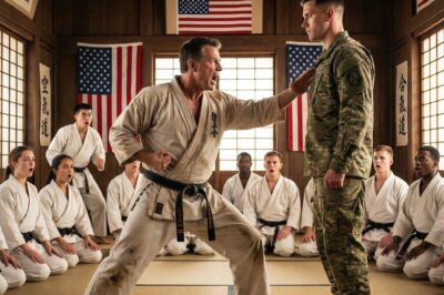 I watched the janitor’s hands shake as he clutched that mop like a lifeline. He was an old man just trying to do his job, but to the instructor, he was invisible—or worse, a target for humiliation. When that bucket of dirty water splashed over the old man’s shoes and the room erupted in laughter, something inside me that I had kept buried since my last tour finally began to stir.