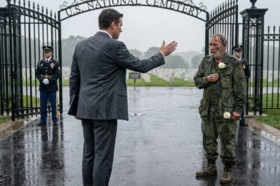 I walked 3 miles in the rain to Calverton National Cemetery to keep a 50-year-old promise, but the guards refused to let me in until they saw whose picture was on the casket…