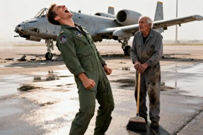 On a Sun-Scorched Runway, an Old Man Swept Dust, Quietly Waiting for a World That Had Forgotten His Name