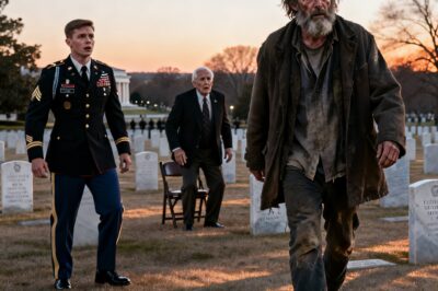 On a day of national honor, one sound broke the sacred silence—not a rifle shot, but a metallic click of failure. And from the margins of society, a forgotten man stepped forward, carrying the ghosts of his past.