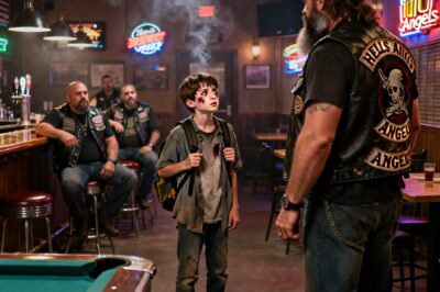 A 12-Year-Old Boy With a Black Eye Walked Into a California Hells Angels Clubhouse and Begged “Can You Be My Dad For One Day?” — The Bikers’ Response to His Heartbreaking Request Stunned the Entire Town and Changed Their Lives Forever.