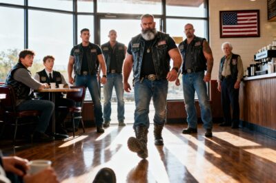 For ten years, his corner table was his sanctuary. But when three young men decided his faded Navy cap was a joke, they crossed a line in that quiet coffee shop, never imagining who was about to answer for him.