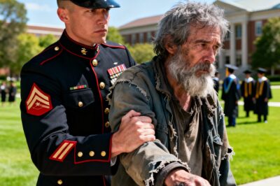 At his daughters’ graduation, he was just a ghost, a stain on the perfect day. But the arm they grabbed to throw him out held a secret—a tattoo that would make a Captain freeze and a legend breathe again.