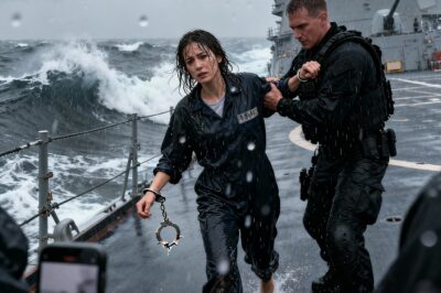 On a Steel Titan’s Dying Breath, One Woman’s Disobedience Became the Only Order That Mattered, a Whisper Against the Storm.