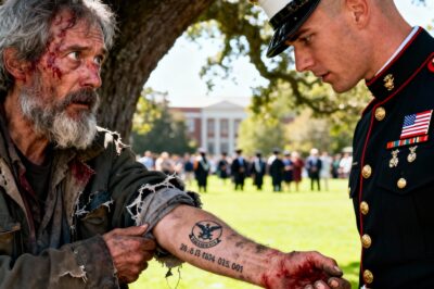 He was just a smudge on a perfect day, a ghost to be discarded. But when a captain’s hand grabbed his arm, it didn’t just reveal a tattoo—it unearthed a legend thought to be dead and buried.