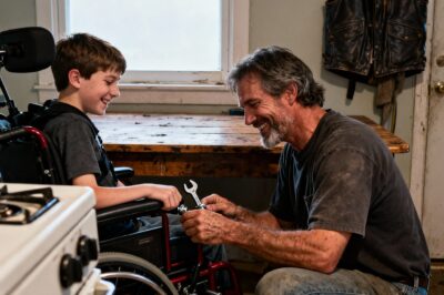 A Hell’s Angel father, a loving mother, and their son. On a day that began with ordinary love, destiny waited in a parking lot.
