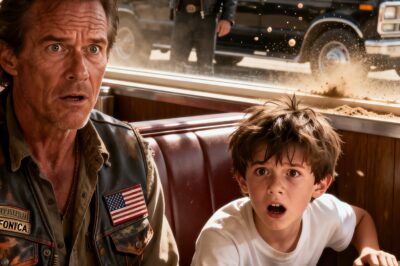 He was just a little boy cleaning tables in a roadside diner, invisible to the dangerous men plotting in the corner. But when he overheard a deadly trap set for a Hells Angel, he made a choice that would change everything. With trembling hands, he walked up to the biker and whispered six terrifying words that saved a life and started a war. What happened next wasn’t just a fight—it was a battle for survival that brought a town to its knees and forged an unbreakable bond. This is the shocking true story of bravery, revenge, and the day an 8-year-old boy became a legend.