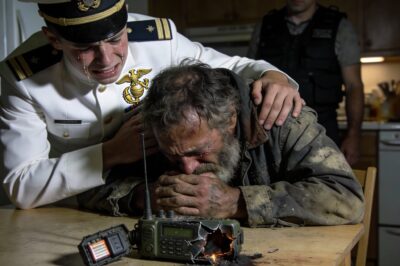 The guard’s eyes scanned me with a kind of cold, clinical disgust that I’ve grown used to over the last six years. To him, I was just a stain on the pristine landscape of the Coronado Naval Base, a piece of human wreckage that had washed up at the gates on a day meant for celebration. He didn’t see the man who had once stood where he was standing; he only saw the torn jacket, the dirt under my fingernails, and the way my hands wouldn’t stop shaking. “Sir, you need to step back,” he said, his hand hovering near his belt in a way that told me he was seconds away from making me a problem to be solved. I felt the weight of the crumpled invitation in my pocket—the only thing I had left that connected me to a world I’d abandoned—and for a second, I almost turned around and walked back to the bridge. The shame was a physical weight, heavier than the backpack full of my only earthly possessions, and it was screaming at me to disappear back into the shadows where I belonged.