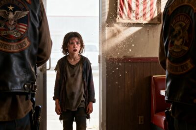 When a 9-year-old girl walked into a biker bar, 10 Hells Angels froze. She wasn’t scared. She walked straight to the President, rolled up her sleeve, and showed a tattoo that matched his own. “My father said you’d remember,” she whispered. What happened next wasn’t violence—it was a promise kept from the grave. This isn’t just a story about bikers; it’s a story about a brotherhood that defies death, a secret pact made 15 years ago, and how the toughest men in California dropped everything to save a child who carried their lost brother’s legacy. You will never judge a book by its cover again.