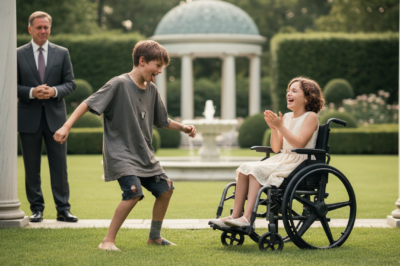 Heartbroken Billionaire Finds A Homeless Boy Dancing For His Paralyzed Daughter In His Greenwich Estate… The Miracle That Followed Proved Money Can’t Buy Everything!