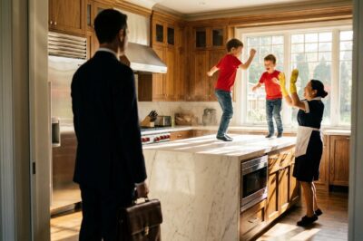 He Came Home Early To Catch The New Maid With His Deaf Twins, And Frozen In The Doorway