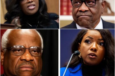 CLARENCE THOMAS ATTEMPTS TO JAIL REP. CROCKETT—TWENTY MINUTES LATER, HE LOOKS DEEPLY SHAKEN AS SHE BURNS HIS THREATS TO THE GROUND