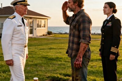 THE NAVY ADMIRAL FROZE. He saw the faded ink—the eagle clutching a broken trident—on the janitor’s arm. That tattoo was the mark of a ghost unit from 1972, a man declared KIA 50 years ago. His entire career was built on the lie of this man’s death. What he screamed next stopped a USMC Lieutenant Commander cold and revealed a secret that changed the lives of everyone at the SEAL graduation.