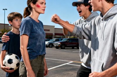 The park was quiet until he stepped in; the moment her son flinched, a retired Navy SEAL was suddenly reminded that a mother’s duty is never truly finished. The slap didn’t break her stance—it was the permission she’d been waiting for to teach a final lesson.