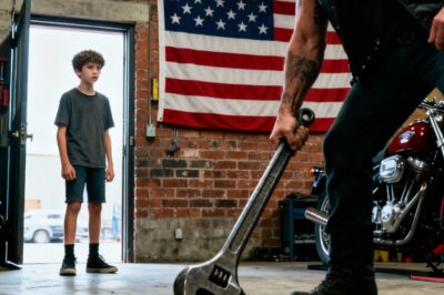 “If I fix your bike, can you keep me?” A homeless 13-year-old in Brooklyn walked into a notorious biker club with nothing but his grandfather’s tools and a desperate, 48-hour bargain to avoid being sent 300 miles away from his dying grandpa.