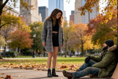 Everyone walked past the trembling old man on Michigan Avenue, but when I stopped to share my meager dinner, I didn’t know this simple act of kindness would reveal a shocking secret that would change my life forever