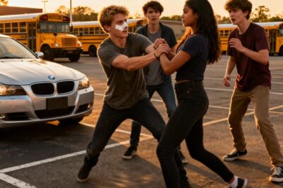 Three seniors cornered the poor new girl from Detroit in the parking lot thinking she would beg for mercy, only to realize too late that they had just picked a fight with a martial arts prodigy.