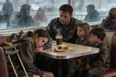 Everyone in the busy Chicago cafe looked away when the shivering girl with one leg walked in, except for a struggling single dad whose simple answer to her question left the whole room in tears