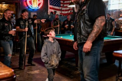 He Walked Into the Rust Fangs Clubhouse in Texas With Taped Shoes and a Black Eye, Asking One Question That Made 40 Bikers Freeze and Saved Him from a Living Nightmare!