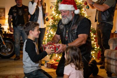 She held her babies tight as the eviction crew broke into her Cleveland apartment, but instead of throwing them out, the bikers saw her husband’s uniform and taught the landlord a lesson he’ll never forget!