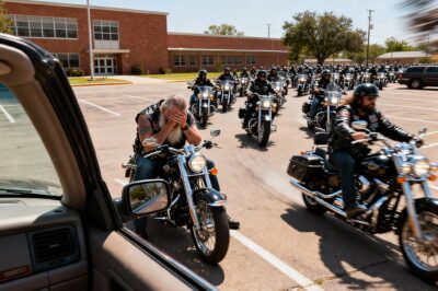 Police kicked me out of my daughter’s graduation in Austin, Texas, just for being a biker! I sat in the dirt crying until 300 brothers arrived to shut the town down and teach them a lesson about family!
