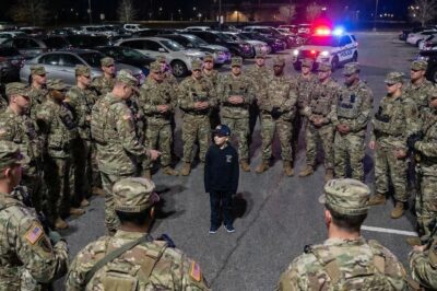 My mute son hadn’t spoken in 5 years. Then I found him marching with veterans in a dark parking lot