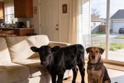 The vet told us to let her go, but our rescue dog whispered a different plan to the dying calf