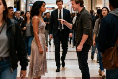 He mocked my thrift store coat in a Chicago mall, unaware my billionaire husband was watching from the doorway