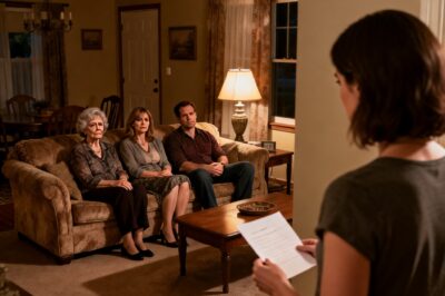 My In-Laws Brought His Pregnant Mistress to Evict Me from My Own Home—But One Calm Sentence Destroyed Their Victory.