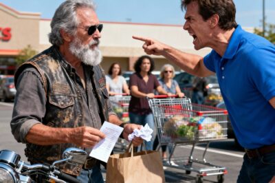 He just wanted to make pancakes for his granddaughter, but a grocery store in Ohio treated him like a criminal. They saw his leather vest and tattoos and called the police, but when the security footage was finally played, the entire town was forced to watch their prejudice crumble in silence.