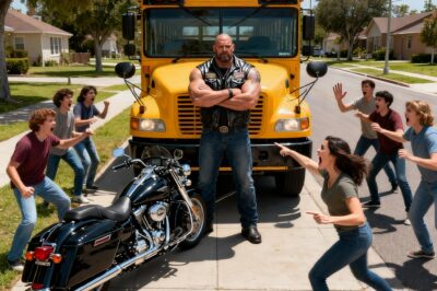 Everyone in Oak Creek Judged the Scarred Man Blocking the Road, but When the Bus burst into Flames Moments After He Carried the Last Child to Safety, We Realized We Had Almost Arrested Our Guardian Angel.