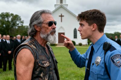 A lonely biker appeared at a hero’s funeral in Tennessee and was mocked for his appearance, but when he pulled out a crumpled letter from the deceased officer, the entire congregation fell silent, realizing he was the only one who knew the hero’s darkest secret.